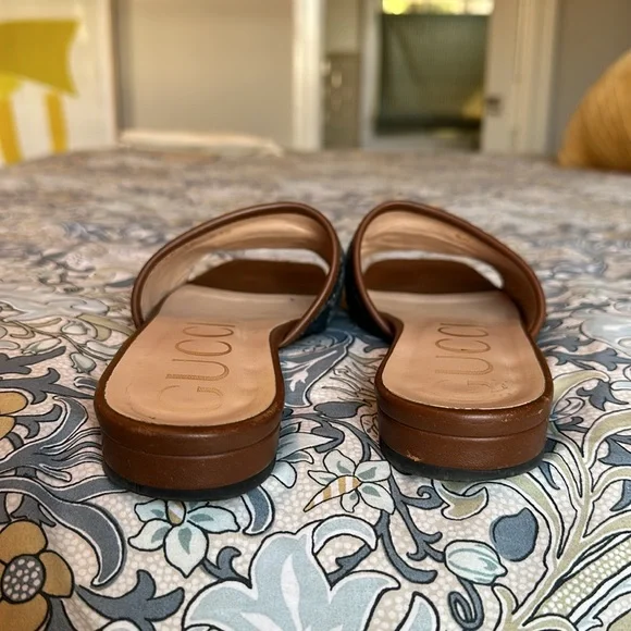 Gucci Blue and Brown Sandals - Picture 7 of 8
